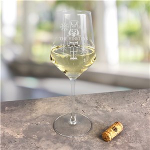 Engraved Nutcracker White Wine Estate Glass L17155363