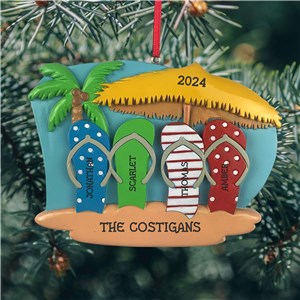 Personalized Flip Flop Family Ornament L18441323X