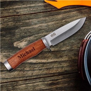 Engraved Name Hunting Knife