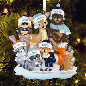 Personalized Woodland Family Ornament