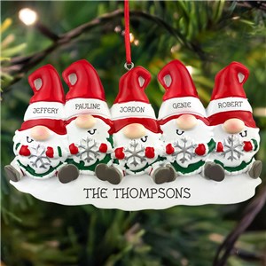 Personalized Gnome Family Ornament