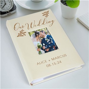 Engraved Our Wedding Large Leatherette Photo Album  L21371407L