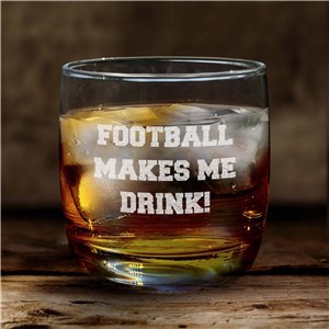 Whiskey Rocks Glass Personalized Any Message 