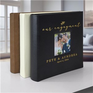 Engraved Our Engagement Leatherette Photo Album L22224407