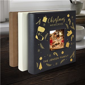 Engraved Christmas Memories Leatherette Photo Album L22958407X