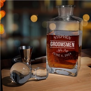 Engraved Groomsmen Luxe Decanter L7608387