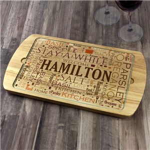 Personalized Family Name Word Art Serving Tray