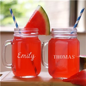 Any Name Engraved Mason Jar | Personalized Barware