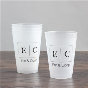 12 oz. Custom Frosted Plastic Cups PI-1005-12ZSPL3