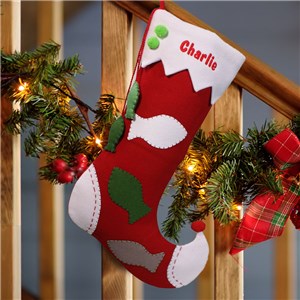 Embroidered Pet Christmas Stocking - Fish Design | Personalized Christmas Stockings