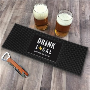 Personalized Drink Local Bar Mat