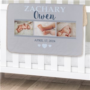 Baby Photo Sherpa Blanket | Personalized Baby Blanket