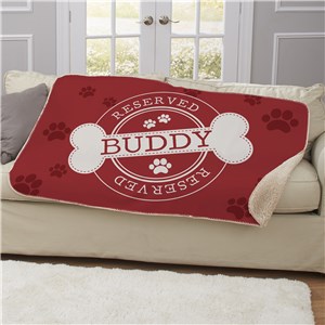 Personalized Reserved Dog Sherpa Blanket U1166787