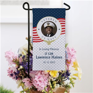 Personalized Mini Memorial Flag for Veteran