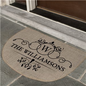 Personalized Doormats | Burlap Look Personalized Doormat