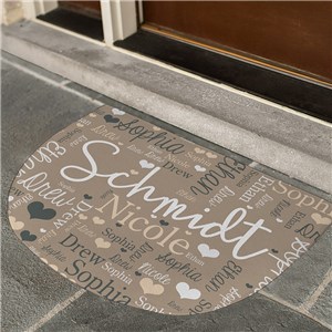 Personalized Family Word-Art Doormat | Personalized Doormat