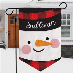 Custom Snowman Winter Garden Flag