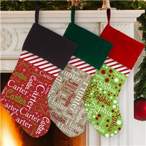 Christmas Word Art Stocking | Name Art Stocking