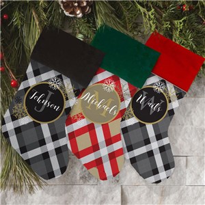 Christmas Stockings | Personalized Plaid Stockings