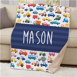 Kids Truck Bedroom Decor | Personalized Kids Blankets