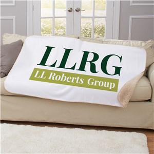 Personalized Corporate Logo Sherpa Blanket