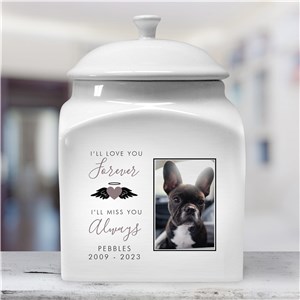 Personalized I'll Love You Forever I'll Miss You Always with Photo Pet Urn