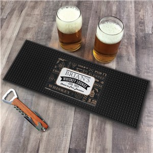 Personalized Whiskey Lounge Bar Mat