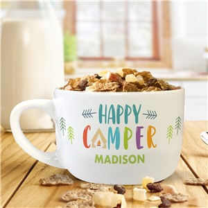 Personalized Happy Camper Bowl with Handle U1967123T