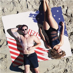 60X72 American Flag Beach Towel