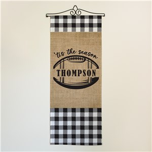 Personalized Tis The Season Football Banner