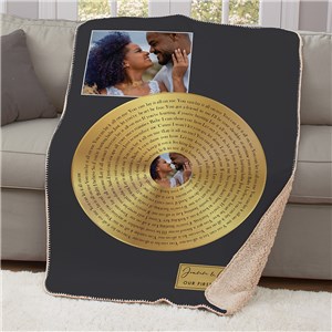 Personalized Record Spiral 37x57 Sherpa Blanket U2272187