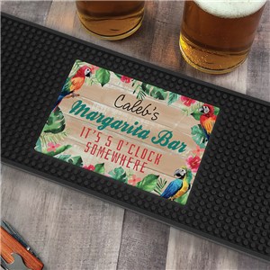 Personalized 5 O'clock Somewhere Bar Mat  U22864132