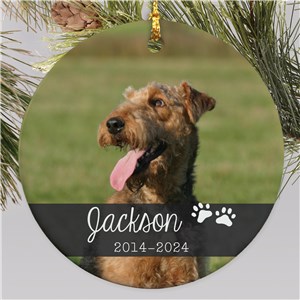 Personalized Pet Memorial Ornament | Photo Pet Memorial Ornament