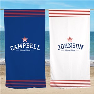 American Pride Beach Throw U954033