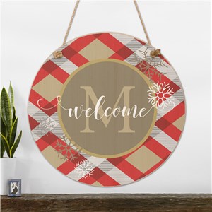 Personalized Dashing Through the Snow Hanging Wall Sign 