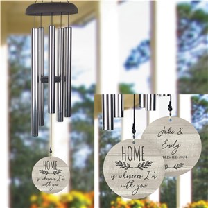 Personalized Wherever I'm With You Wind Chime