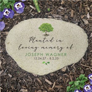 Personalized Planted In Loving Memory Flat Garden Stone