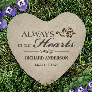 Personalized Memorial Heart Flat Stone UV2227415H