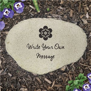 Personalized Custom Message With Icons Flat Garden Stone UV2276015X