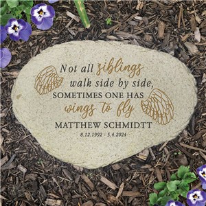 Personalized Sibling Memorial Flat Garden Stone UV2286315X