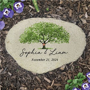 Personalized Couple's Tree Flat Garden Stone UV2294715X