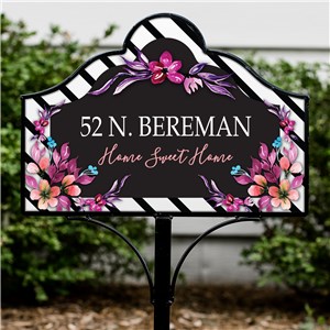 Personalized Vibrant Floral Magnetic Sign V1277134